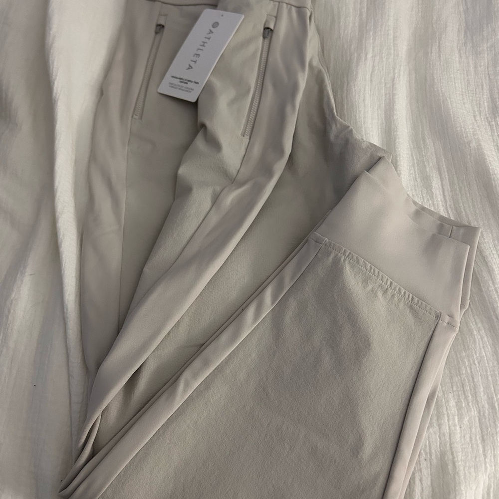 NWT- Athleta Track Joggers High-Waisted - Picture 3 of 7